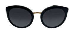 Gafas Redondas Acetato, Negro/Dorado, Case, 4268,3*